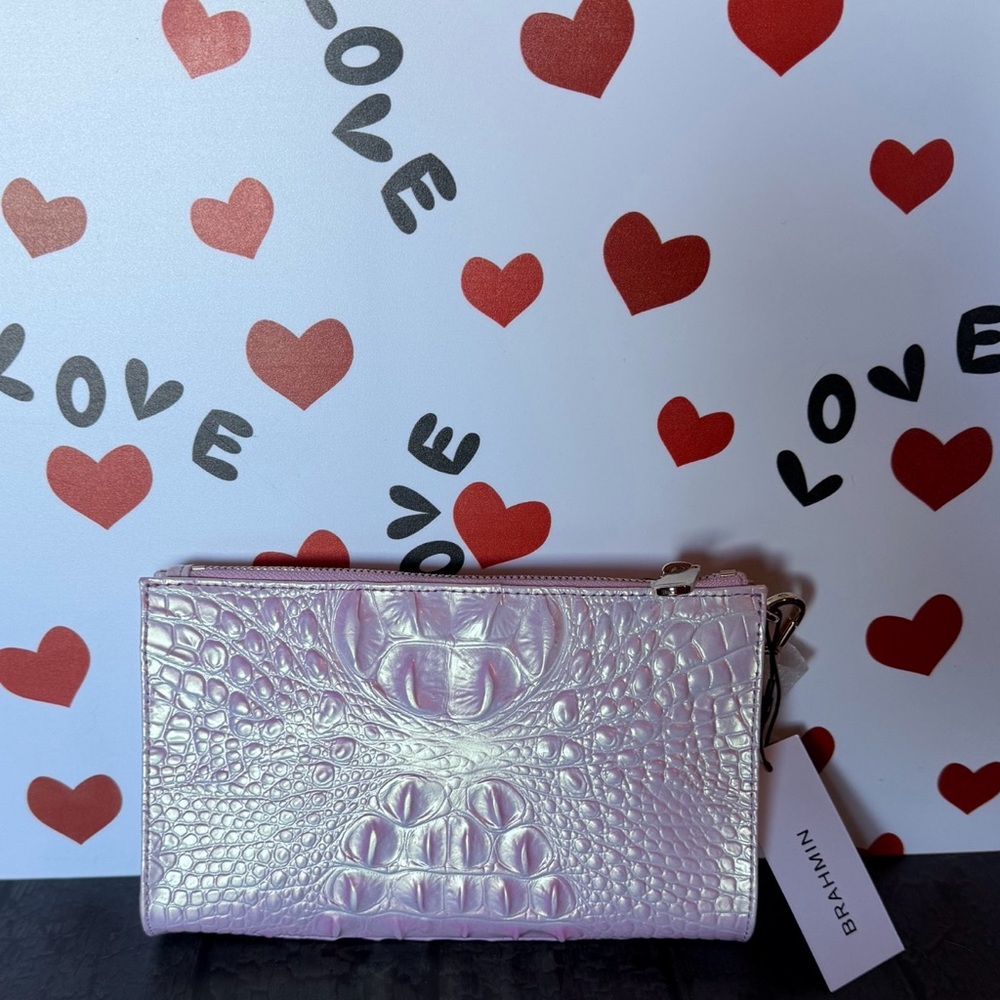 NWT Brahmin ROSE WATER DAISY Pink PRICE FIRM